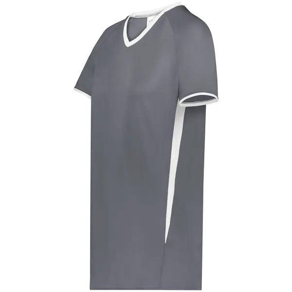 Ladies Cutter+ V-Neck Jersey with moisture wicking 96% polyester/4% spandex interlock... from ASI 37461 Augusta Sportswear