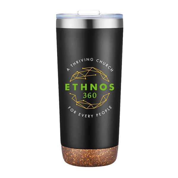 22oz Vacuum Tumbler with Cork Bottom... from ASI 39820 Opusline (Benmex) / Opus Line