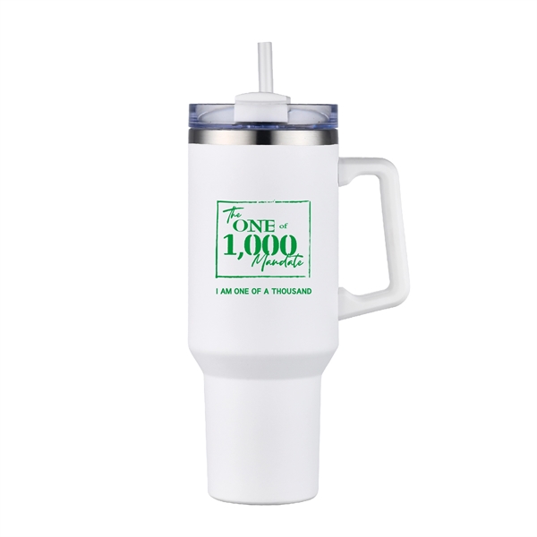 40 oz Travel Mug with Handle and Straw.... from ASI 39820 Opusline (Benmex) / Opus Line