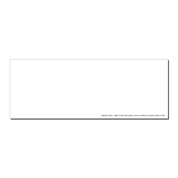 3.5"H x 8"W rectangular shaped magnetic sign with 30 mil thickness... from ASI 54040 Fey Promo / Magna-Tel by Fey