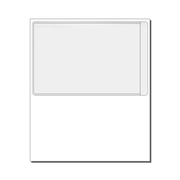 White flexible rectangle magnet with 2.43"H x 3.81"W clear vinyl pocket... from ASI 54040 Fey Promo / Magna-Tel by Fey