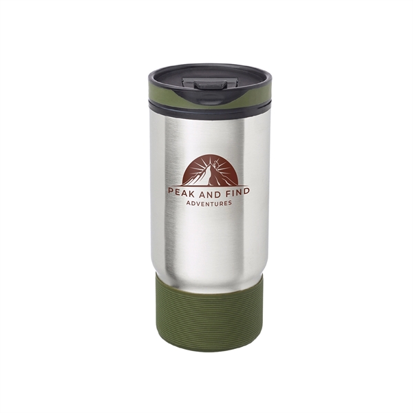 17oz. Rumble Ribbed Travel Mugs feature outer wall stainless steel with... from ASI 62088 IDProductsource