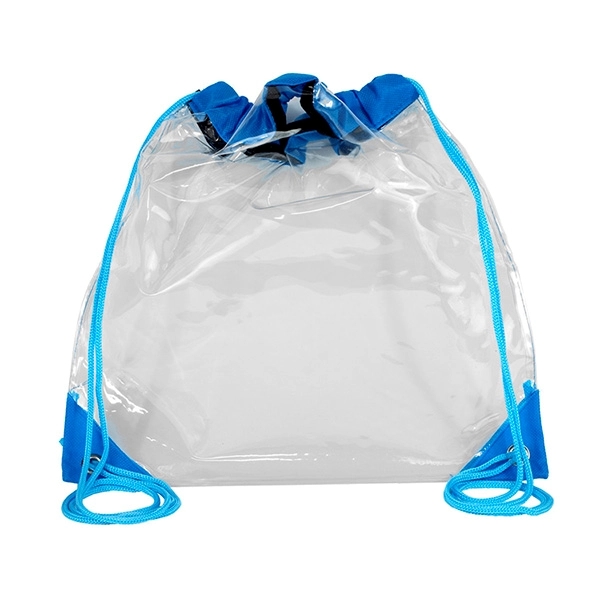 Stadium friendly clear vinyl backpack with cinch closure.... from ASI 62660 Innovation Line