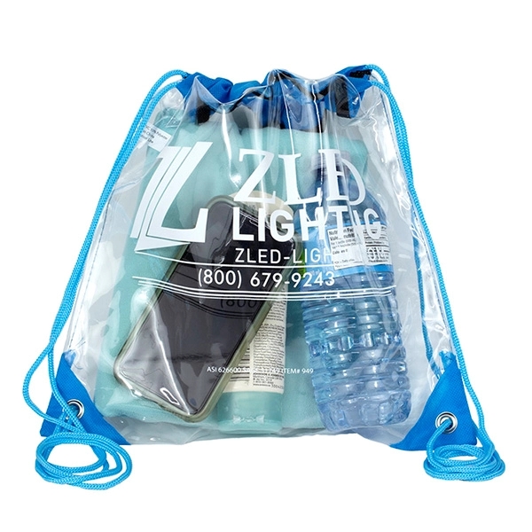Stadium friendly clear vinyl backpack with cinch closure.... from ASI 62660 Innovation Line