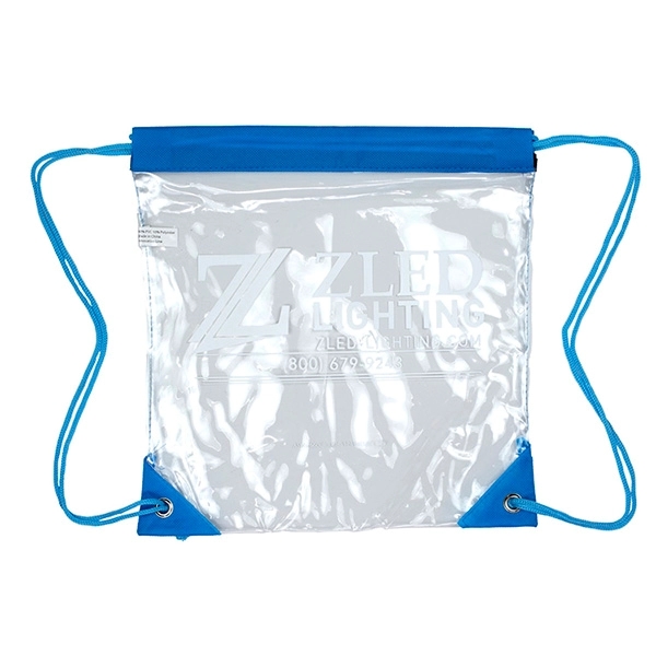 Stadium friendly clear vinyl backpack with cinch closure.... from ASI 62660 Innovation Line