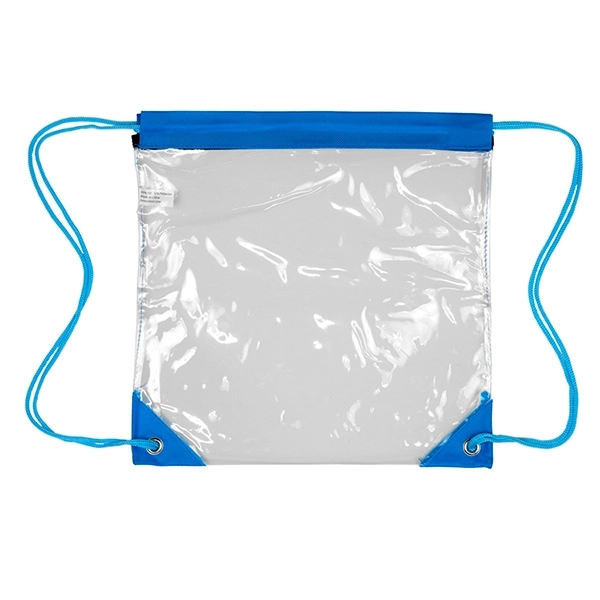 Stadium friendly clear vinyl backpack with cinch closure.... from ASI 62660 Innovation Line