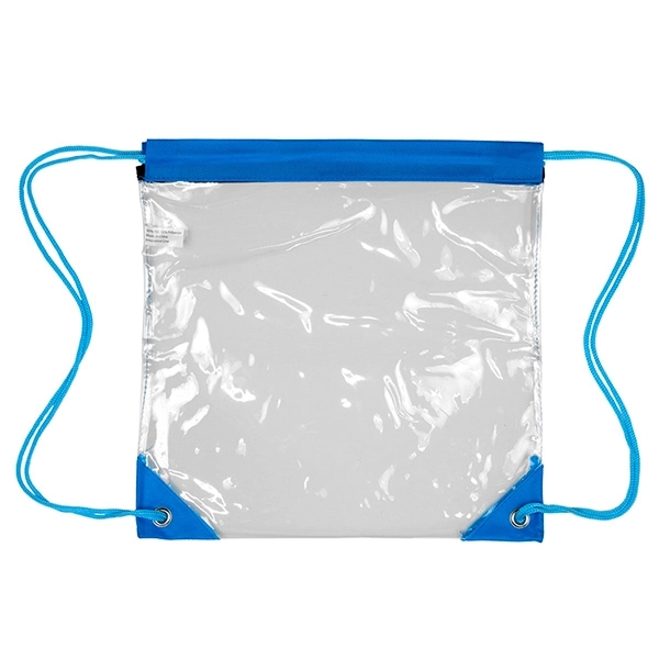Stadium friendly clear vinyl backpack with cinch closure.... from ASI 62660 Innovation Line
