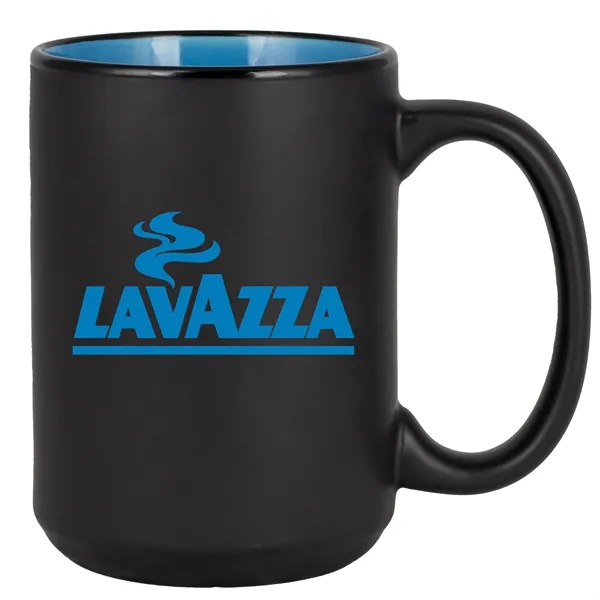 14 oz. two-tone ceramic mug and C-handle.... from ASI 57653 Gold Bond