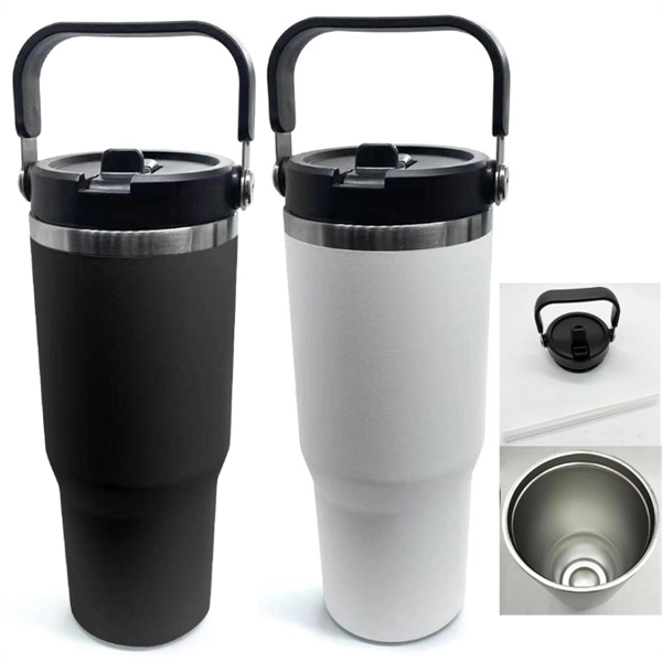32 Oz. Stainless Steel Vacuum Insulated Tumbler with Straw & Carry... from ASI 36988 Artek USA Inc / ARTEK