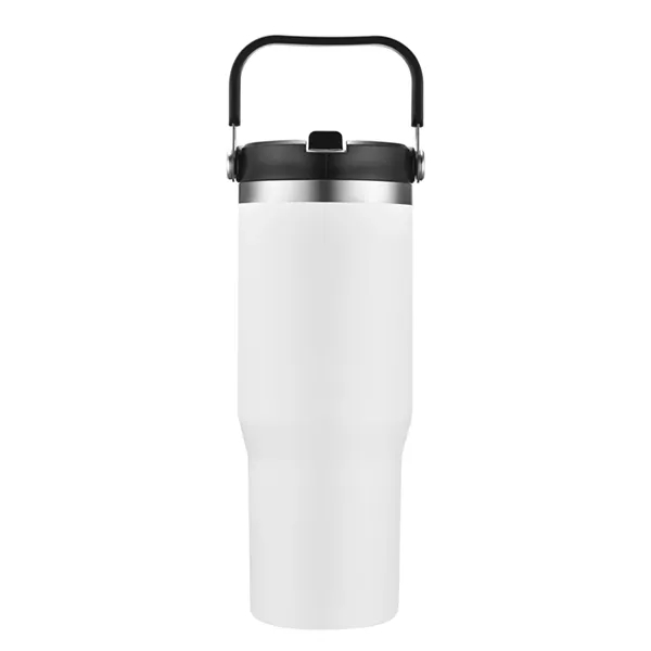 30 Oz Vacuum Sealed Travel Tumbler with Powdered Finish and Flip... from ASI 79535 Primetime / Primetime