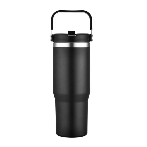 30 Oz Vacuum Sealed Travel Tumbler with Powdered Finish and Flip... from ASI 79535 Primetime / Primetime