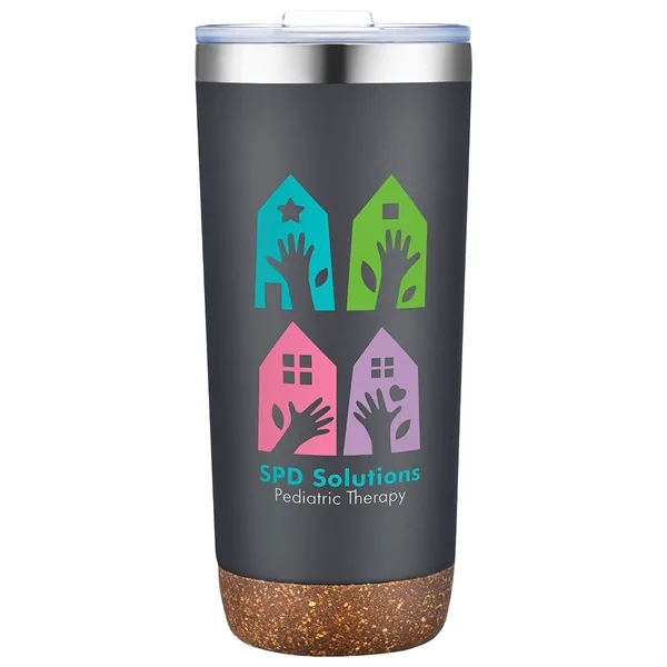 22 oz Vacuum Insulated Tumbler with Cork Base... from ASI 36730 Ariel Premium Supply Inc