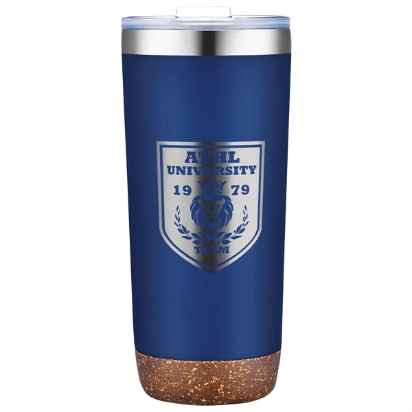 22 oz Vacuum Insulated Tumbler with Cork Base... from ASI 36730 Ariel Premium Supply Inc