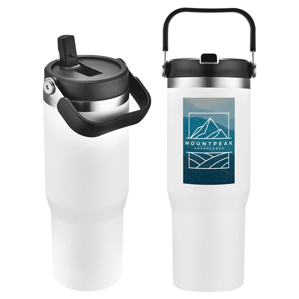 30 oz Vacuum Insulated Tumbler with Flip Top Spout... from ASI 36730 Ariel Premium Supply Inc