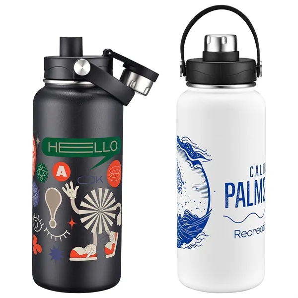 34 oz Vacuum Insulated Bottle with Twist Top Spout... from ASI 36730 Ariel Premium Supply Inc