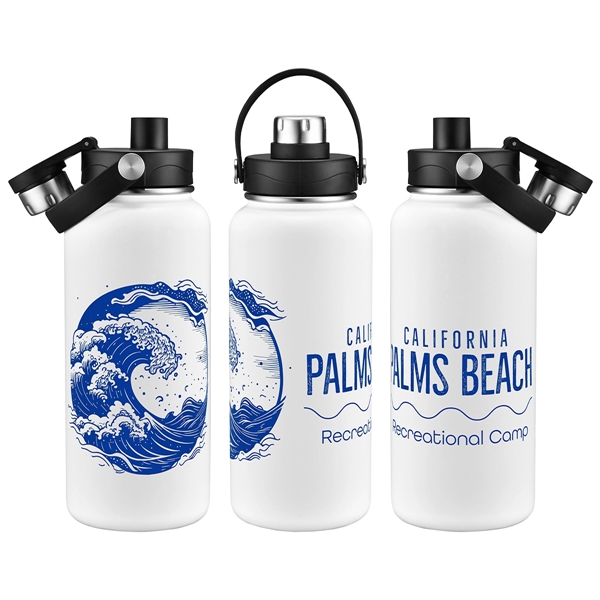 34 oz Vacuum Insulated Bottle with Twist Top Spout... from ASI 36730 Ariel Premium Supply Inc