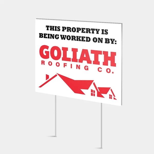 24" x 18" corrugated sign with 3/16" thickness and 2 color... from ASI 89910 Stouse, LLC