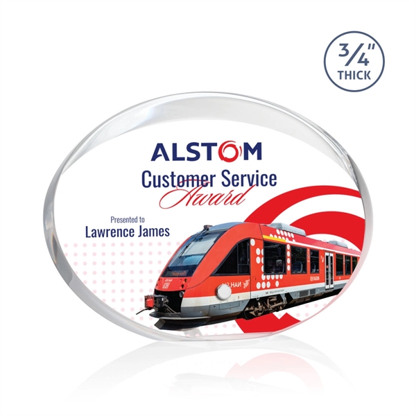 Mosaic Oval VividPrint™ Award - Silver... from ASI 84592 St Regis Group / R S Owens & Co Inc