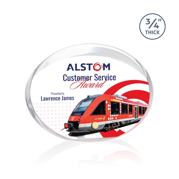 Mosaic Oval VividPrint™ Award - Gold... from ASI 84592 St Regis Group / R S Owens & Co Inc