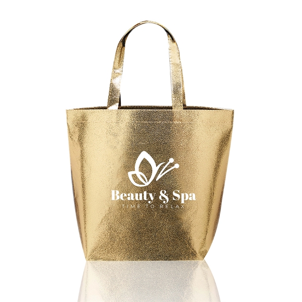 15.5" x 13.5" non-woven metallic tote bag with customization.... from ASI 62088 IDProductsource