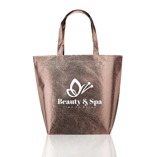 15.5" x 13.5" non-woven metallic tote bag with customization.... from ASI 62088 IDProductsource