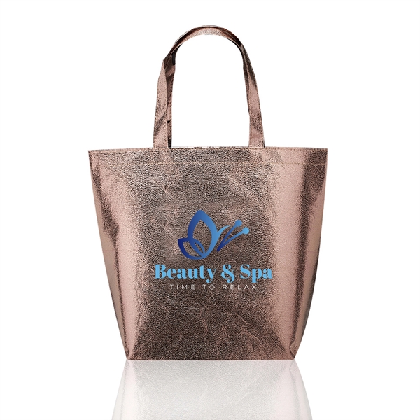 15.5" x 13.5" non-woven metallic tote bag with customization.... from ASI 62088 IDProductsource
