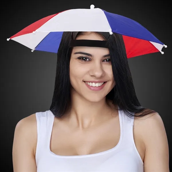 12" red-white-blue patriotic umbrella hat.... from ASI 42016 Brighter Promotions Inc