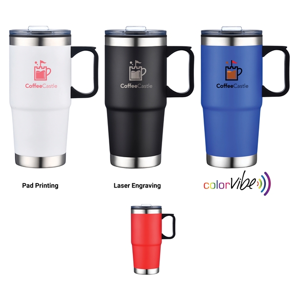 This Savvy 24 oz  travel mug with stainless bottom make... from ASI 99030 Zipline / Zipline®