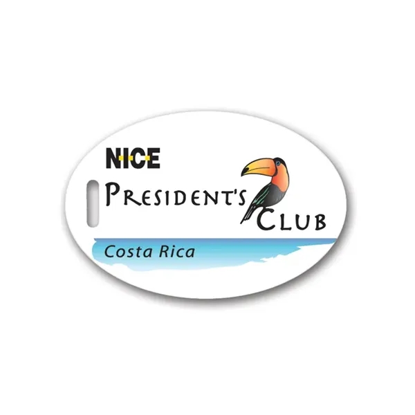 Oval event tag with a loop strap and thermal lamination.... from ASI 59080 Halls & Company
