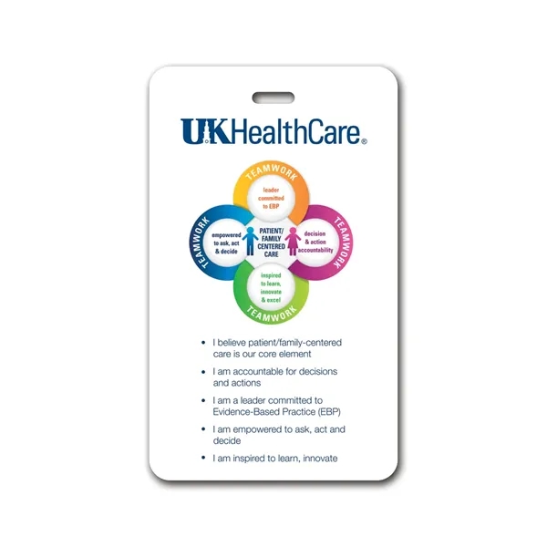 Glossy badge talker on .020" thermal-laminated plastic; fits best with 2... from ASI 59080 Halls & Company