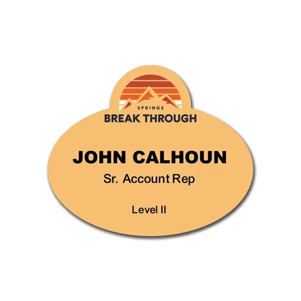 Name badge with a magnet fastener.... from ASI 59080 Halls & Company