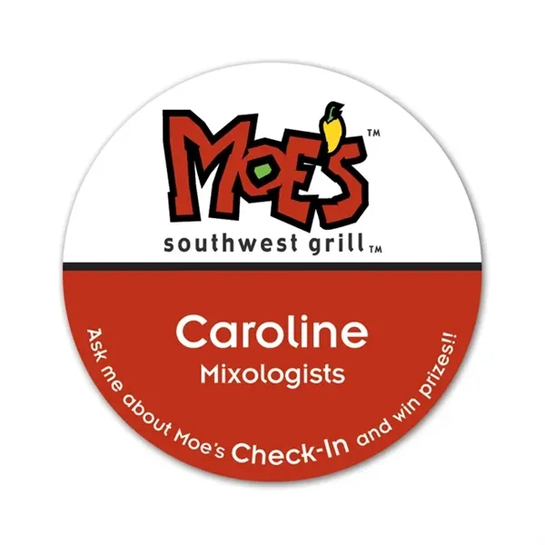 Name badge with a pin fastener.... from ASI 59080 Halls & Company