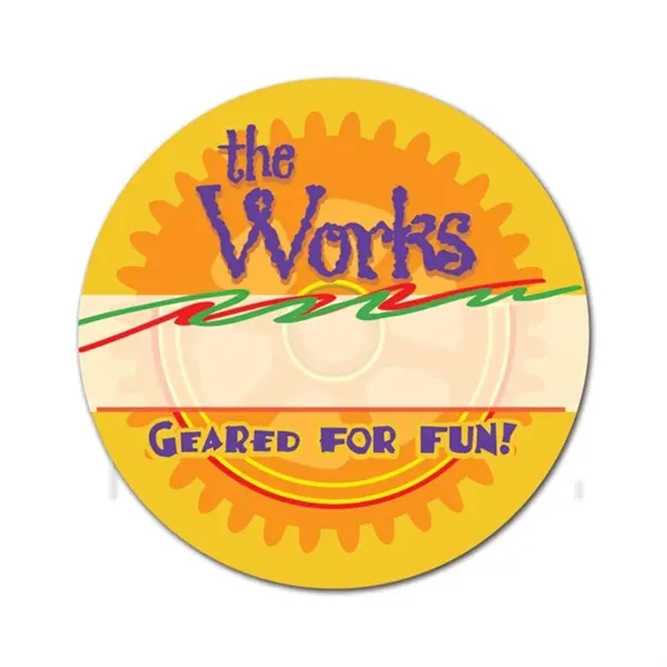 Circular name badge with a 153-EZ pin fastener.... from ASI 59080 Halls & Company