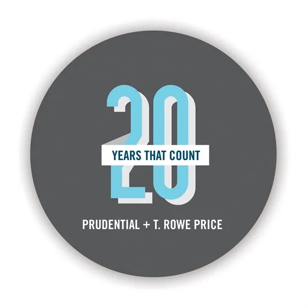 Circular name badge with pin fastener.... from ASI 59080 Halls & Company