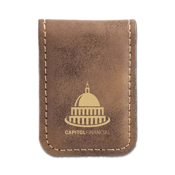 Money clip made of leatherette material.... from ASI 59080 Halls & Company