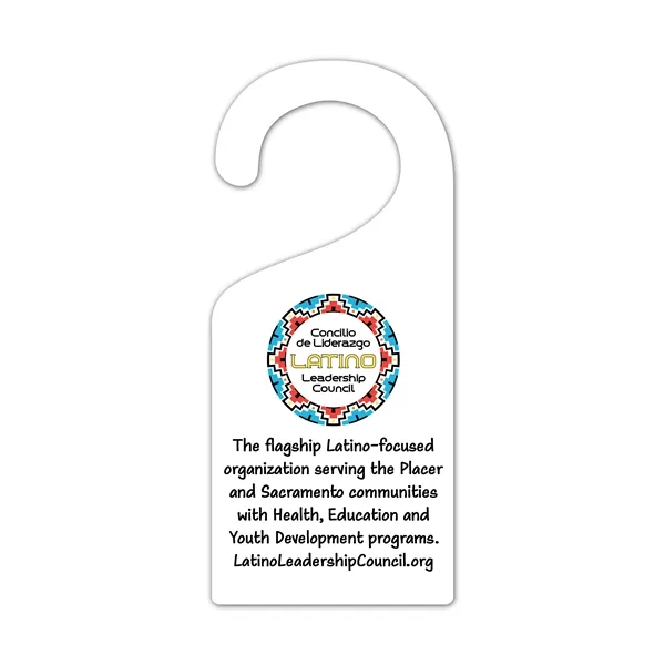 Full-color door hanger measures 3 1/2" x 8 1/4" and is... from ASI 59080 Halls & Company