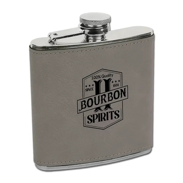6-ounce flask made of leatherette and stainless steel.... from ASI 59080 Halls & Company