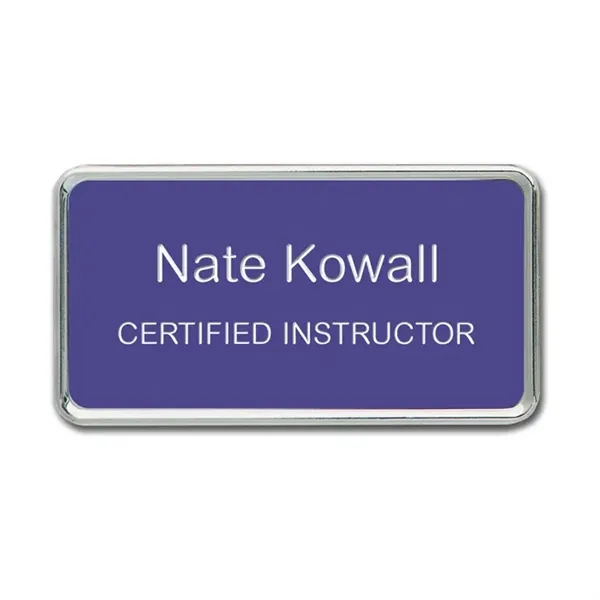 Framed badge with a plastic insert and pin fastener.... from ASI 59080 Halls & Company