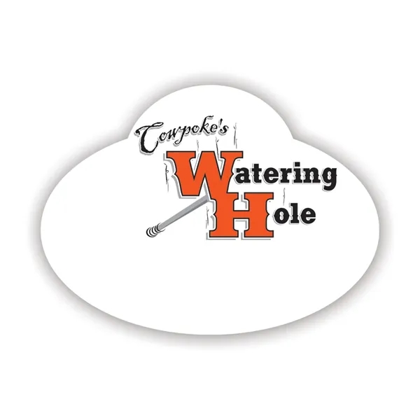 Small screen-printed write-on/wipe off .040" thick poly badges in assorted sizes... from ASI 59080 Halls & Company