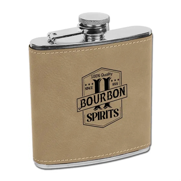 6-ounce flask made of leatherette and stainless steel.... from ASI 59080 Halls & Company