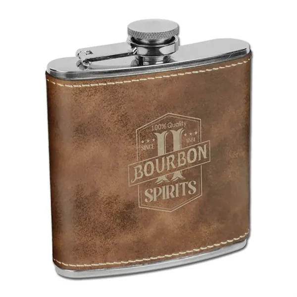6-ounce flask made of leatherette and stainless steel.... from ASI 59080 Halls & Company