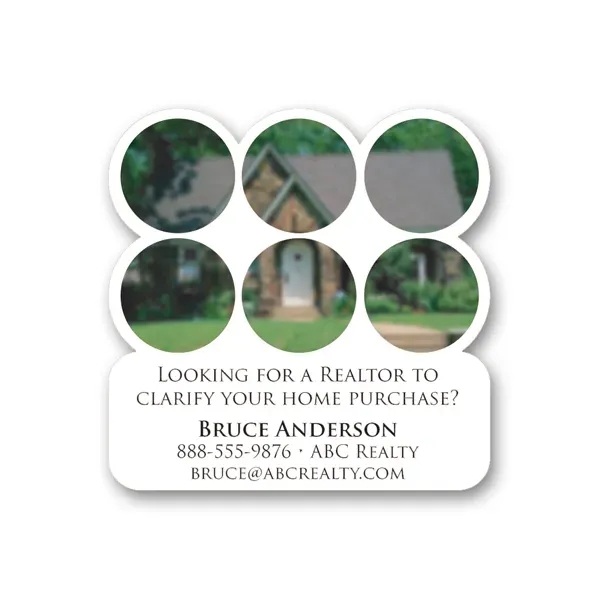 6-mil white vinyl decal with repositionable adhesive on backside.... from ASI 59080 Halls & Company