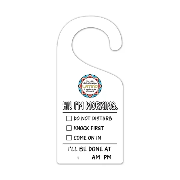Full-color door hanger measures 3 1/2" x 8 1/4" and is... from ASI 59080 Halls & Company