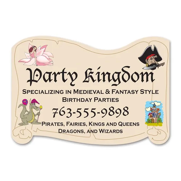 Scroll-shaped vinyl decal with a repositionable adhesive backside.... from ASI 59080 Halls & Company