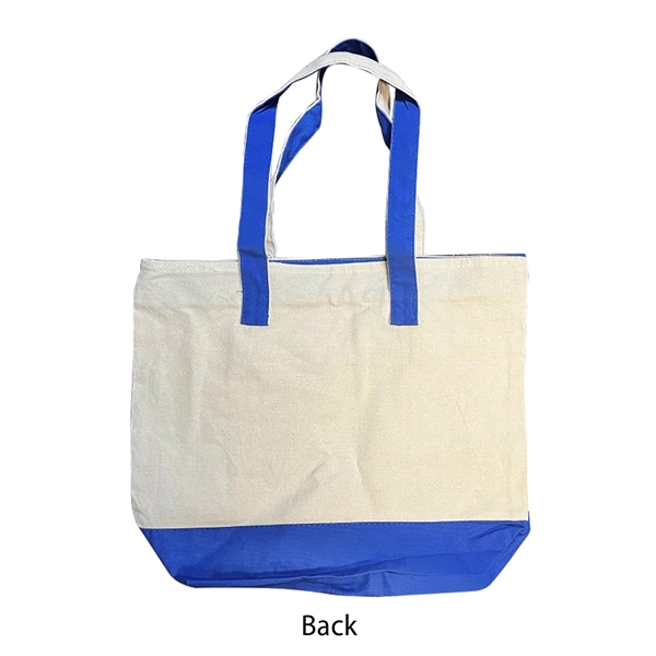 12 oz. Heavy Cotton Two Tone Zippered Tote Bag... from ASI 41511 Brainchild USA Inc / BrainChild Gift Club