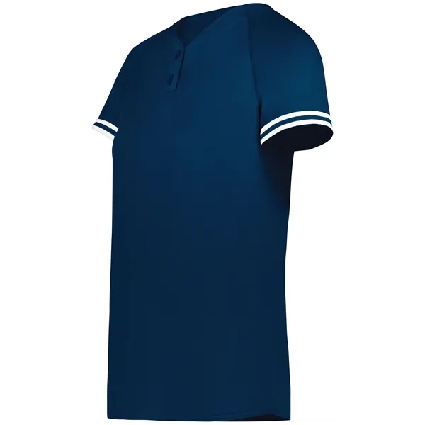 Ladies Cutter+ Henley Jersey with 96% polyester/4% spandex interlock smooth knit... from ASI 37461 Augusta Sportswear