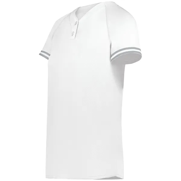 Ladies Cutter+ Henley Jersey with 96% polyester/4% spandex interlock smooth knit... from ASI 37461 Augusta Sportswear