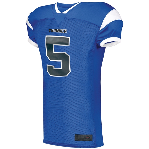 Youth Slant Football Jersey with 100% polyester heavyweight tricot mesh body.... from ASI 37461 Augusta Sportswear