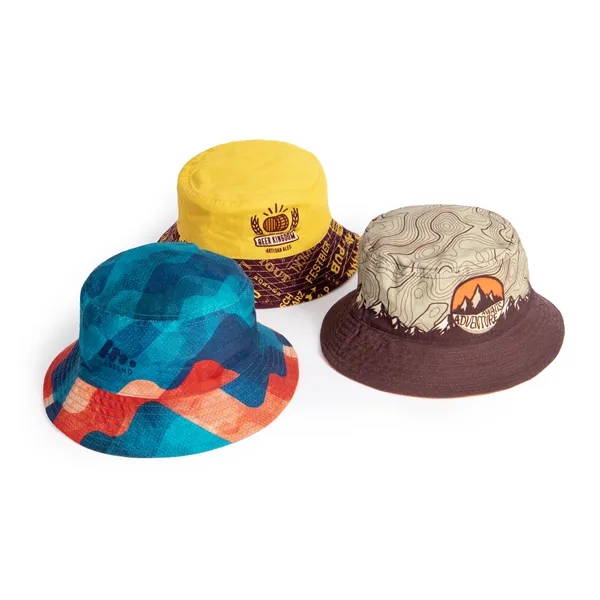 Full Color, 100% Cotton Reversible Bucket Hat... from ASI 45657 Pop! Promos