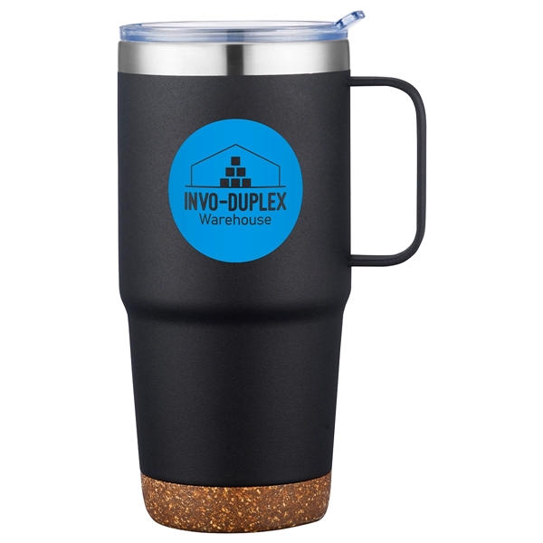 24 oz Vacuum Insulated Travel Mug with Cork Base... from ASI 36730 Ariel Premium Supply Inc